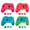 4 Pack Controller Thumb Grips Compatible with Nintendo Switch Joy-Con Controllers, Blue, Red, Pink, Green